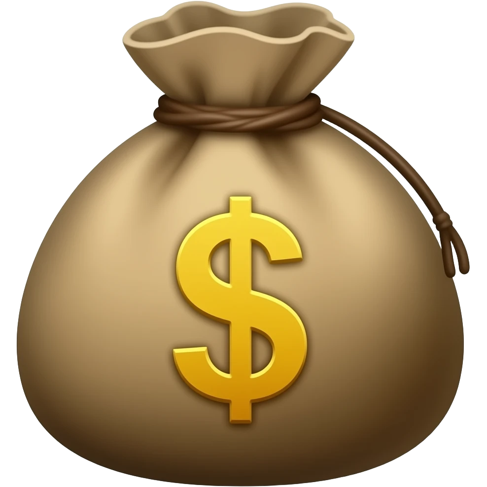 Viking money pouch no dollar sign emoji