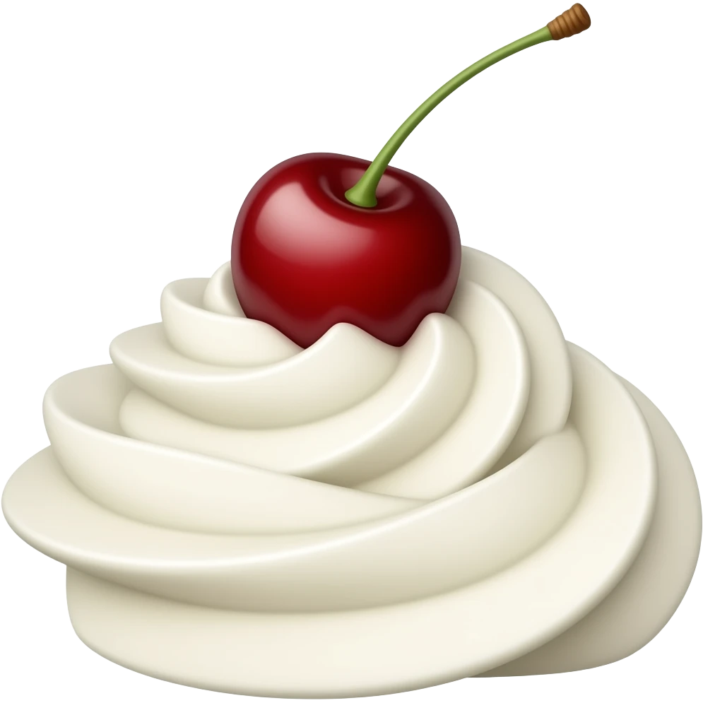 whip cream with cherry emoji