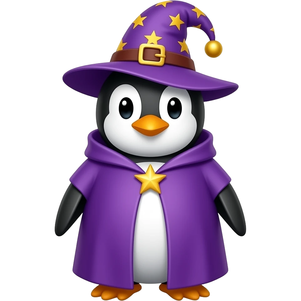 Penguin Wizard emoji