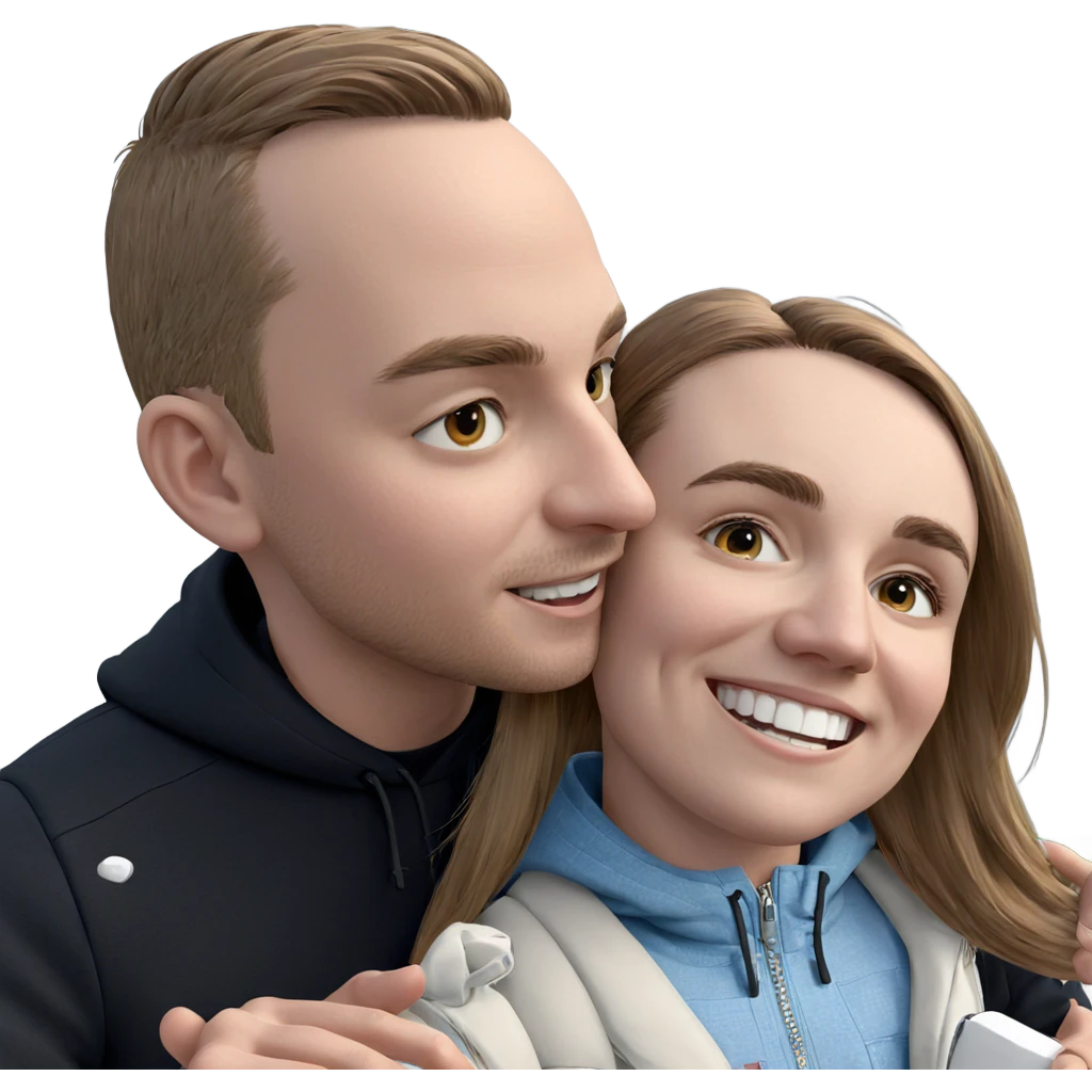 sweet outdoor moment between friends emoji