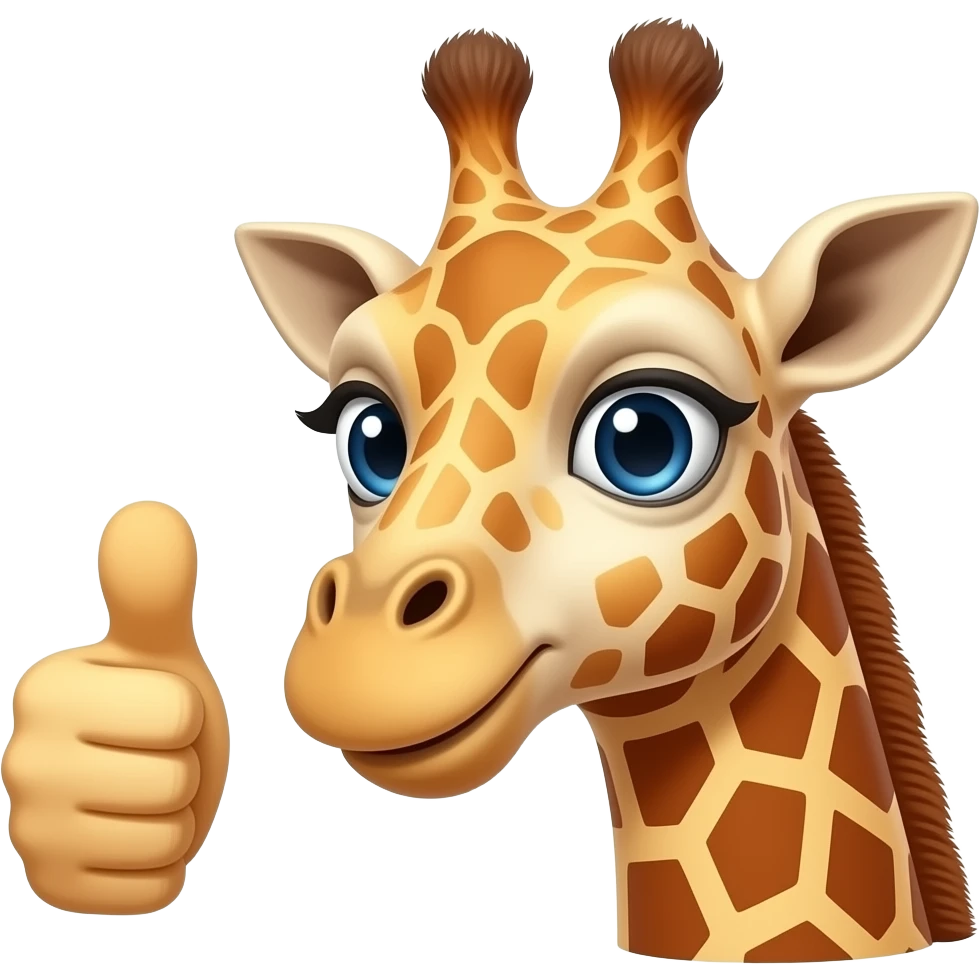 Giraffe Kopf Daumen hoch emoji