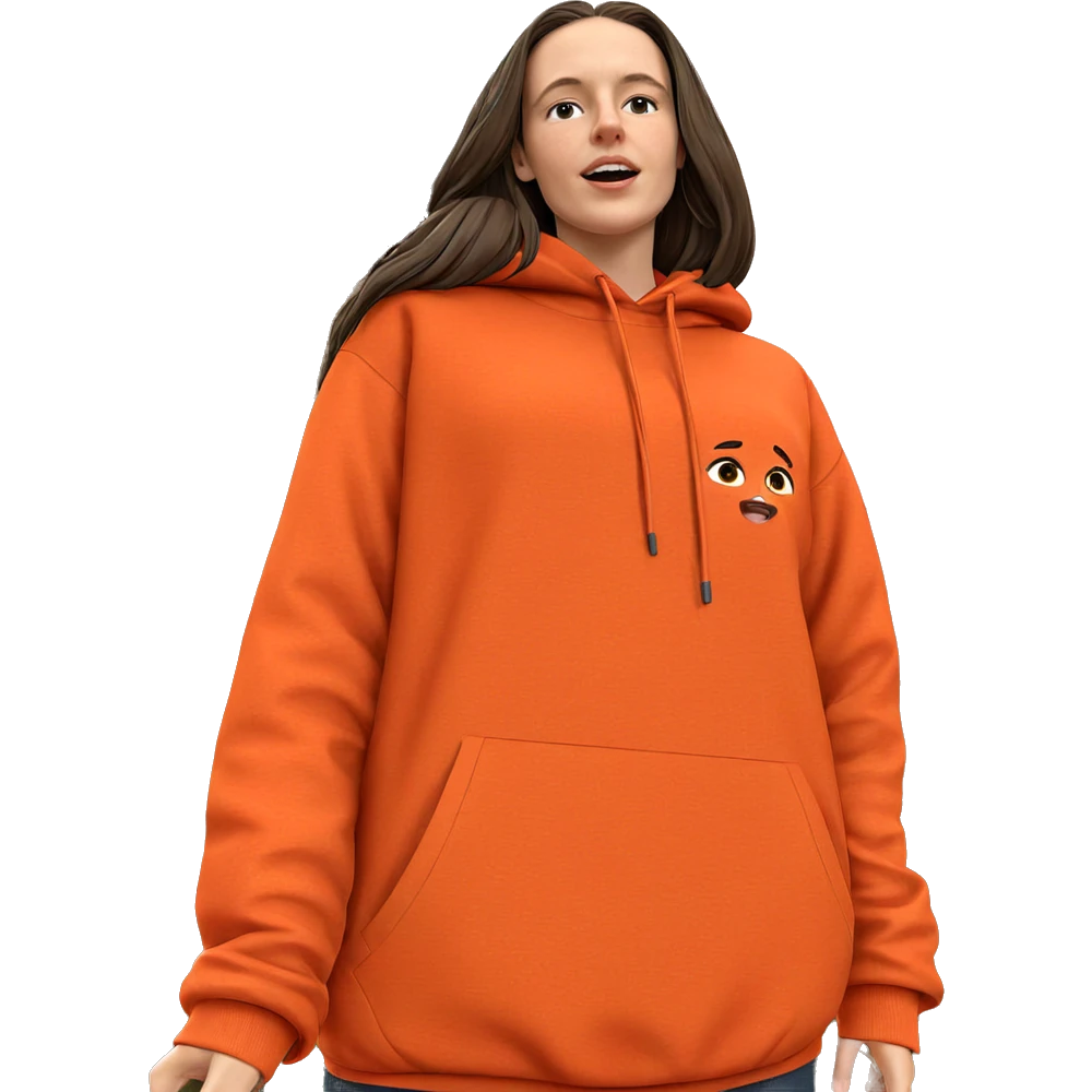 girl in hoodie outdoors emoji