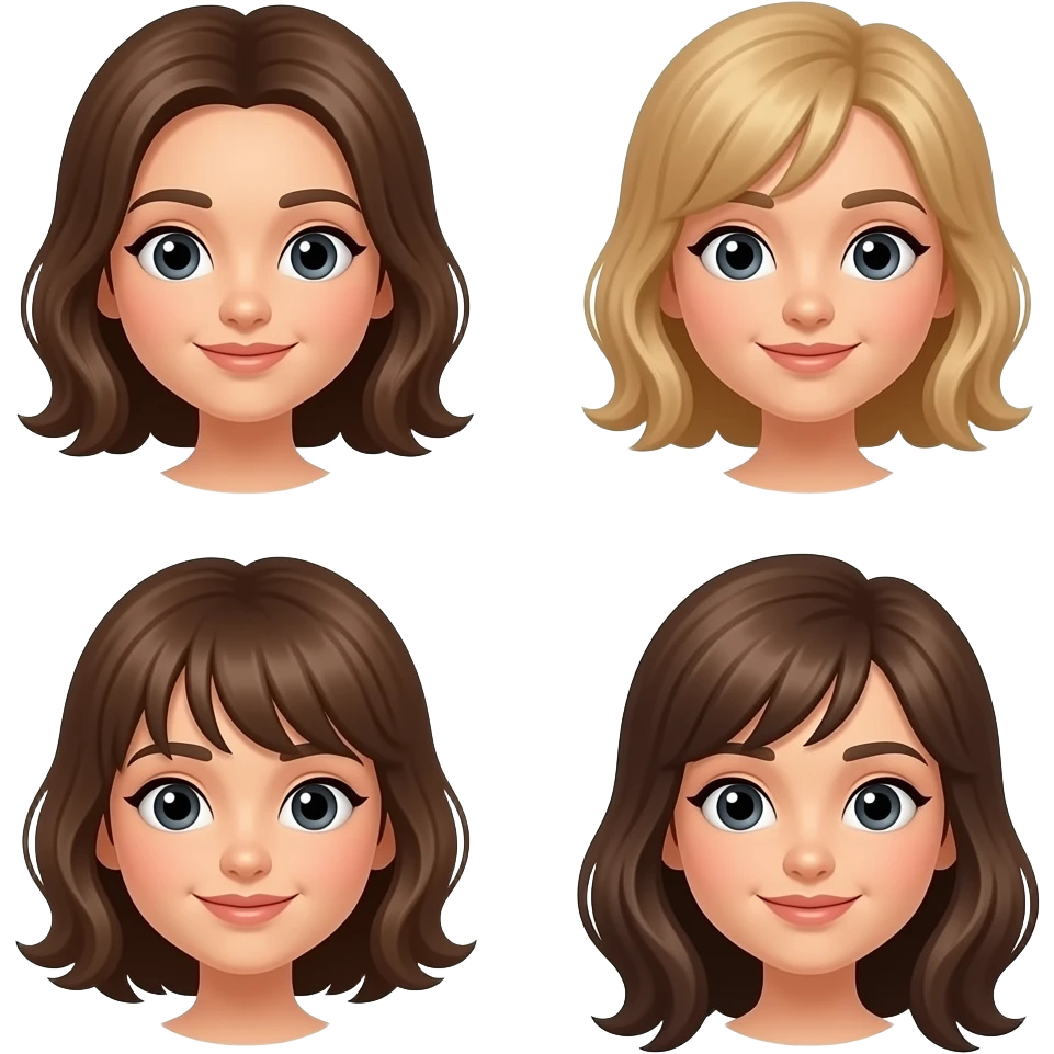 try different hairstyle emoji