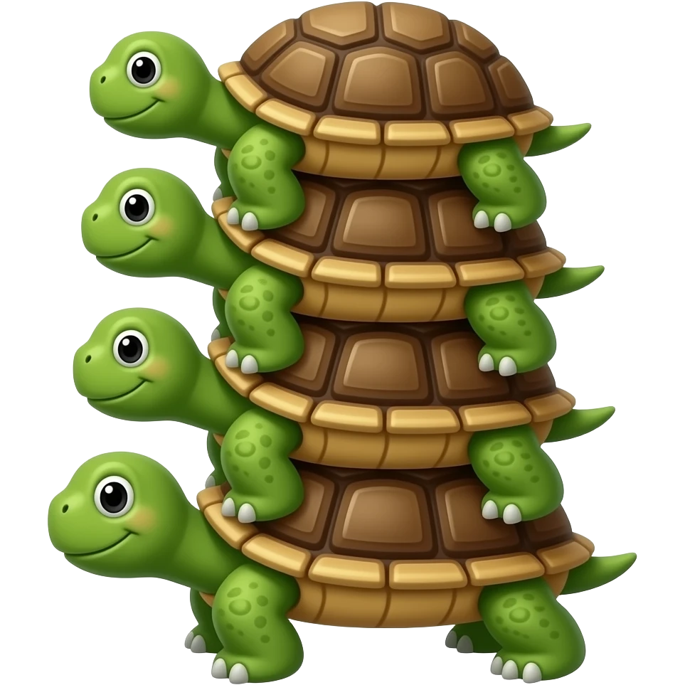 make a tower of turtles emoji
