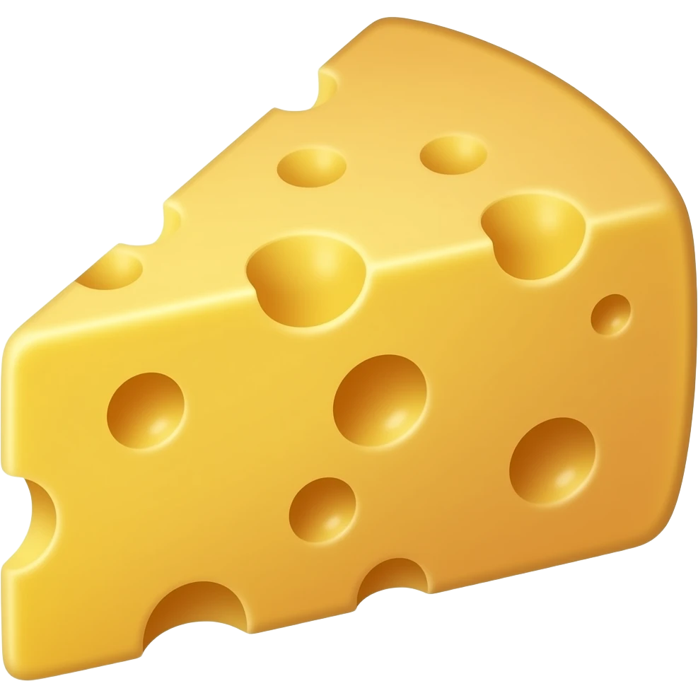 vibrant color cheese emoji