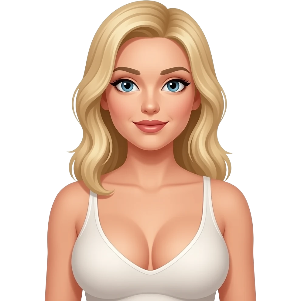 Big boobs blond emoji