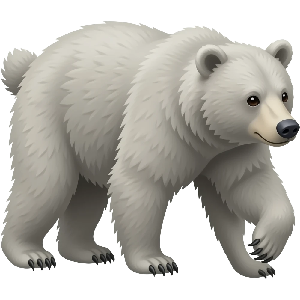 american black bear with grey blonde coat color emoji