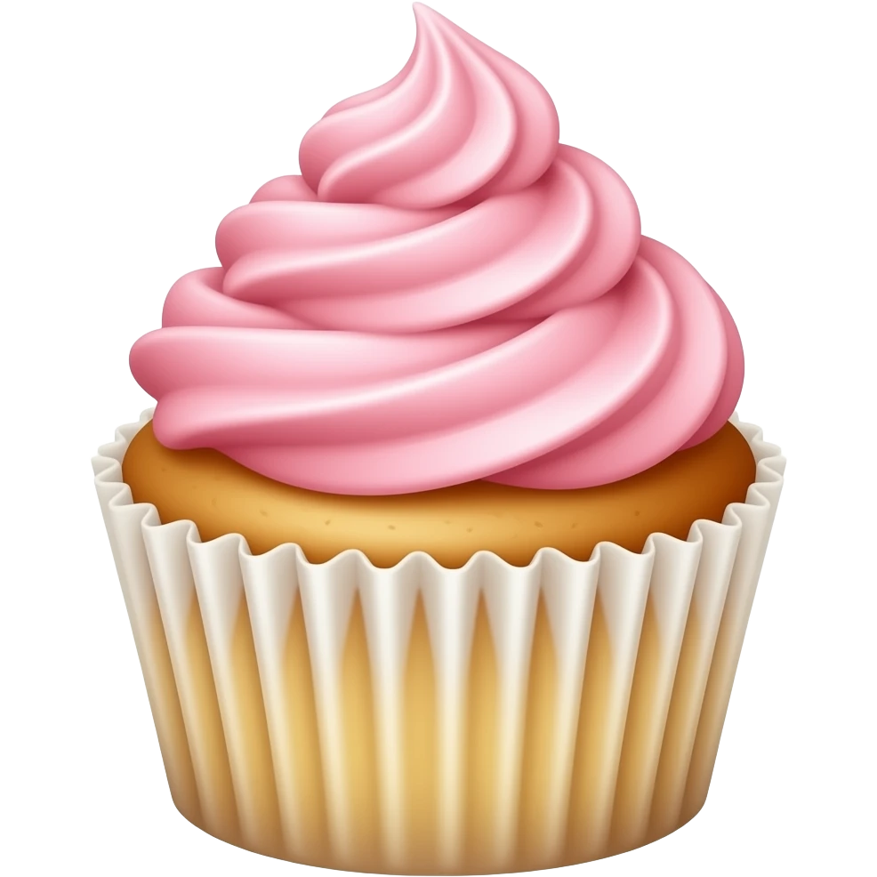 Cupcake with pink icing emoji