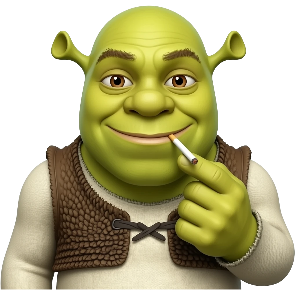 Shrek smoking emoji