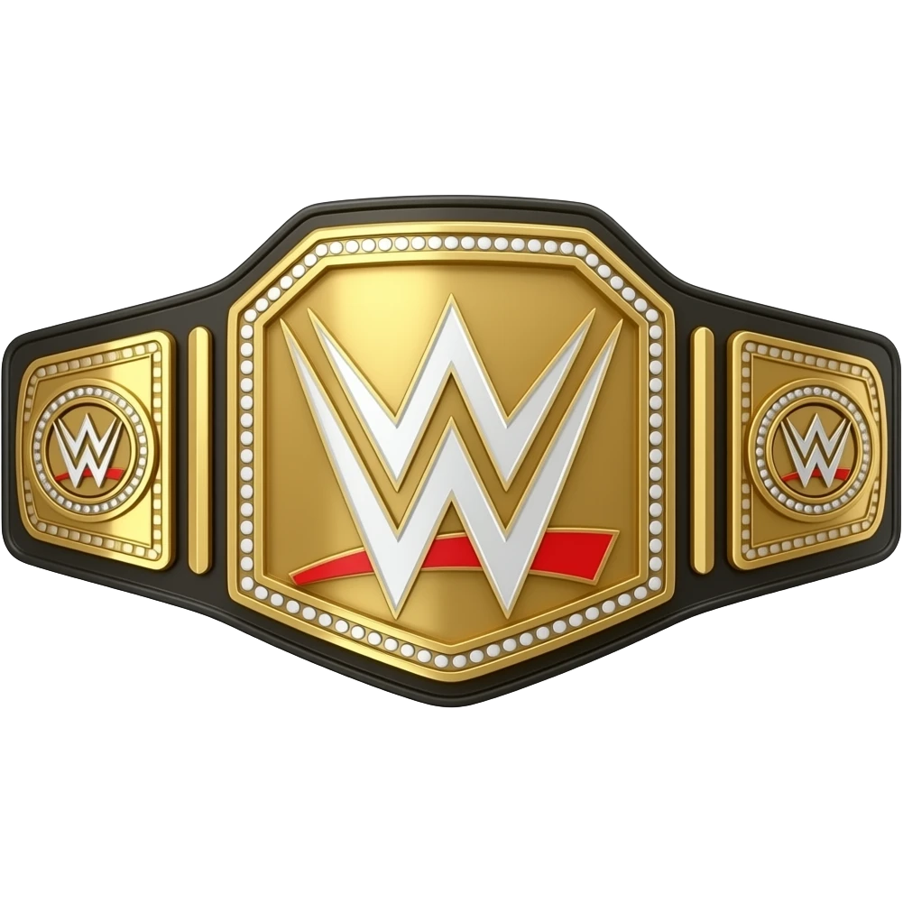 Undisputed WWE Championship the new one gold all belt emoji