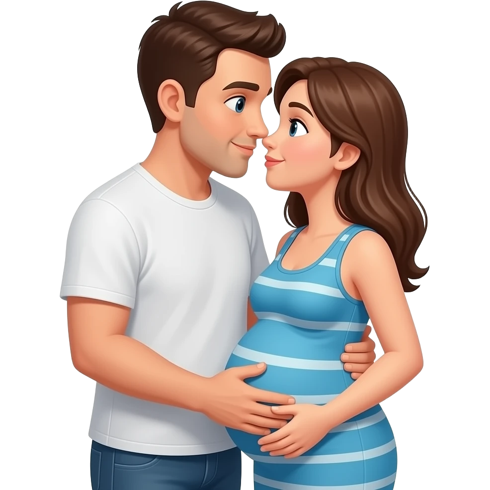 Man intercourse with pregnant woman emoji