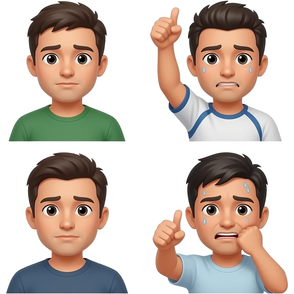 make 4 emogi for use to stresswatch app great,normal,pay attenion and overload emoji