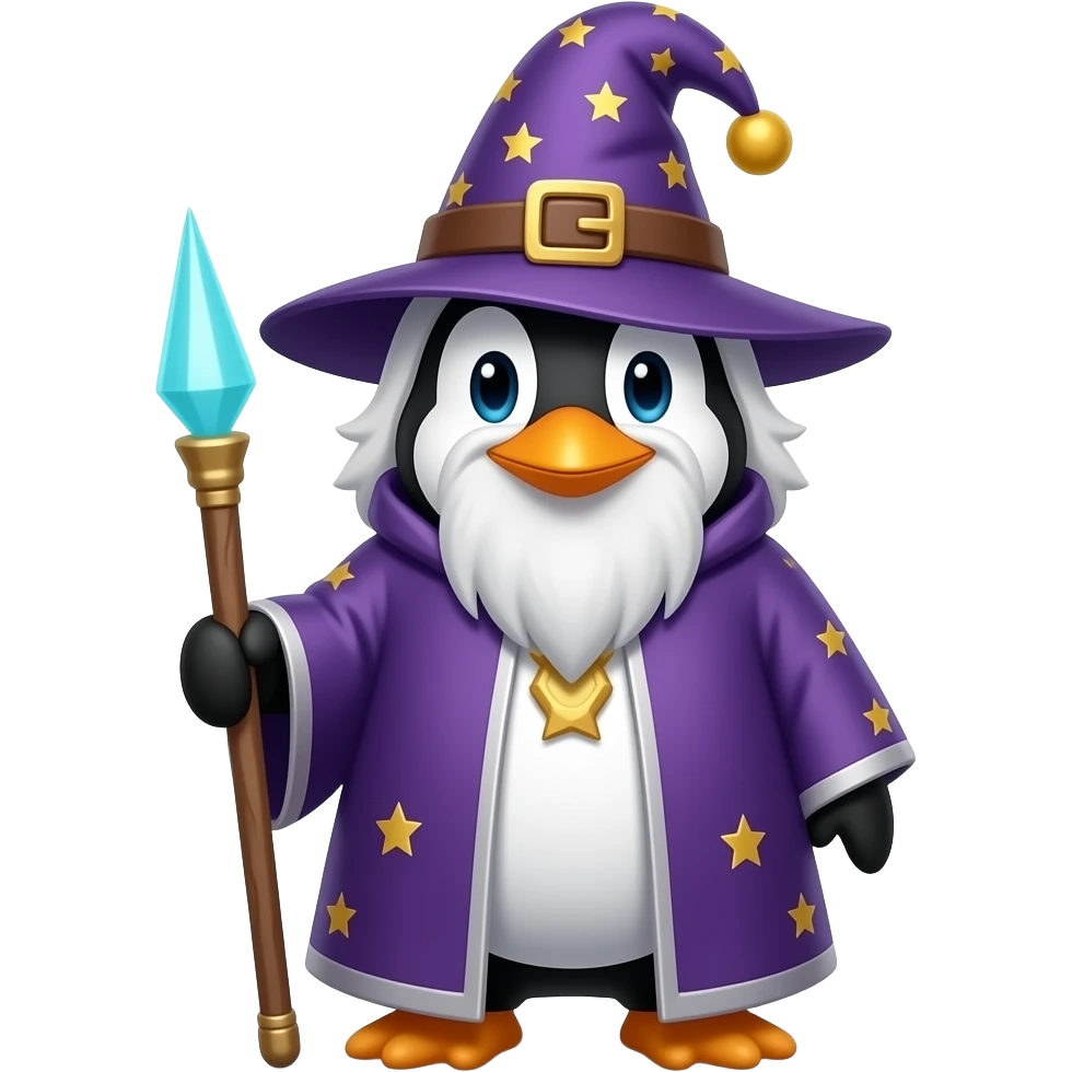 Penguin Wizard emoji