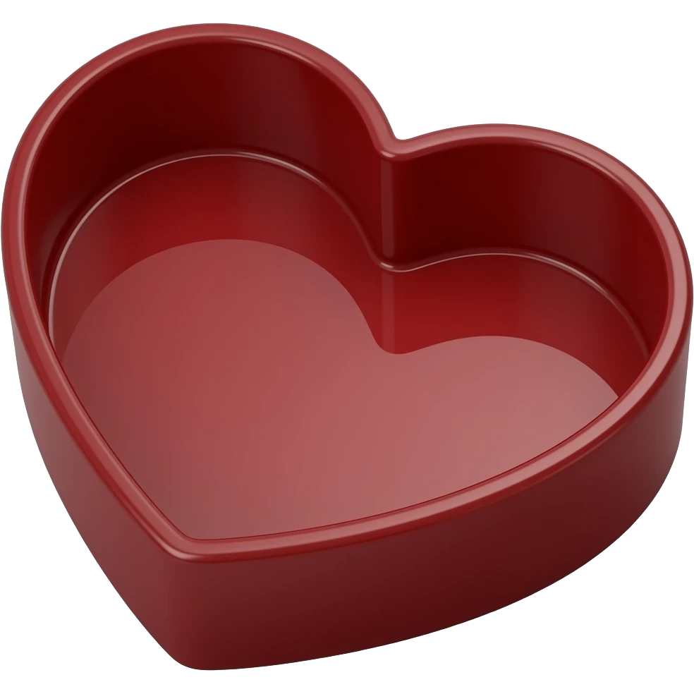 basic dark red heart container at 10 degree angle emoji