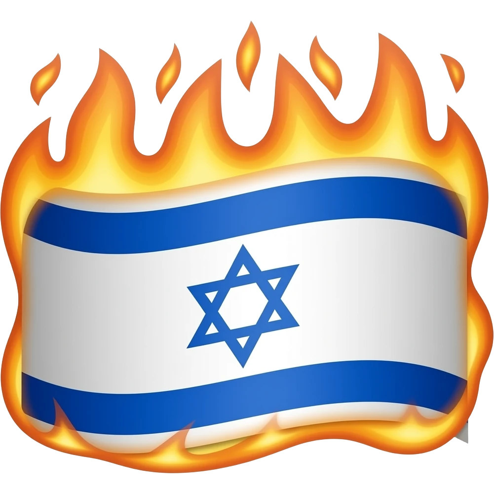 burning israel flag discord style emoji emoji