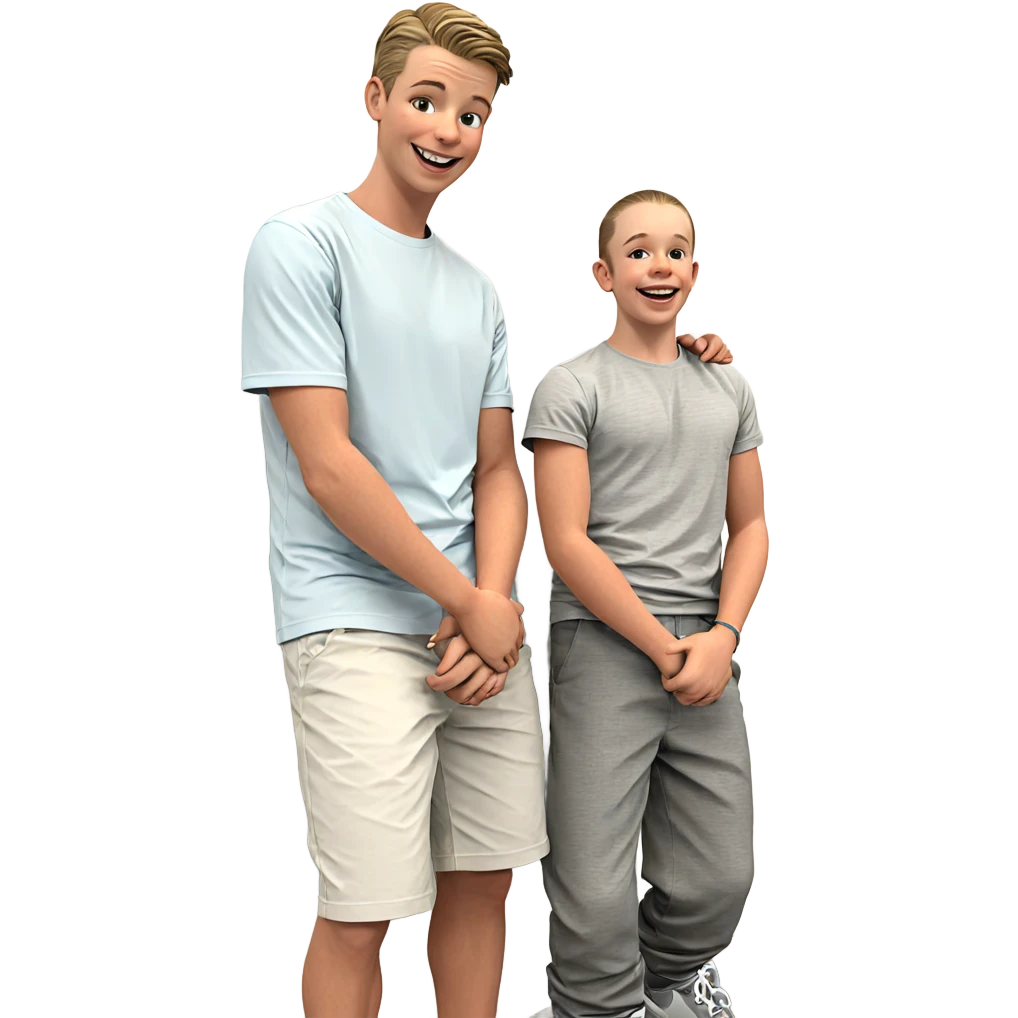 two boys having fun emoji