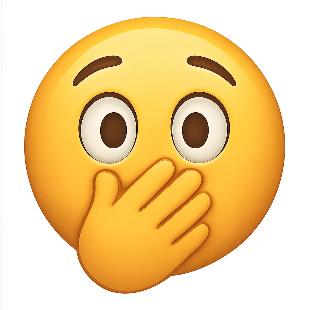 face with hand over mouth emoji emoji