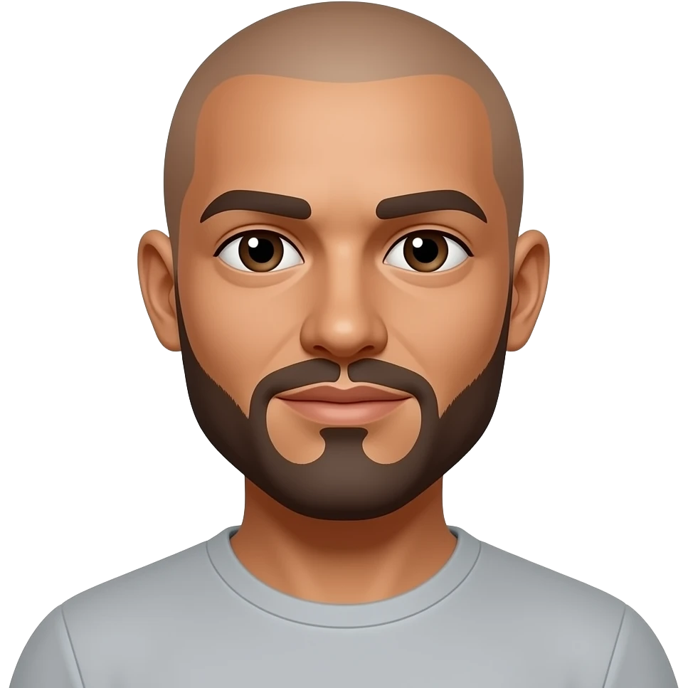 Bald dark skinned hispanic with a go t emoji