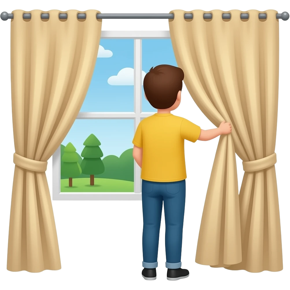 close curtains in lounge emoji