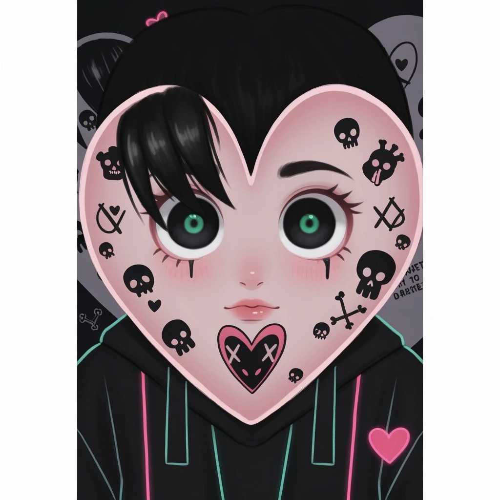 cute emo heart emoji