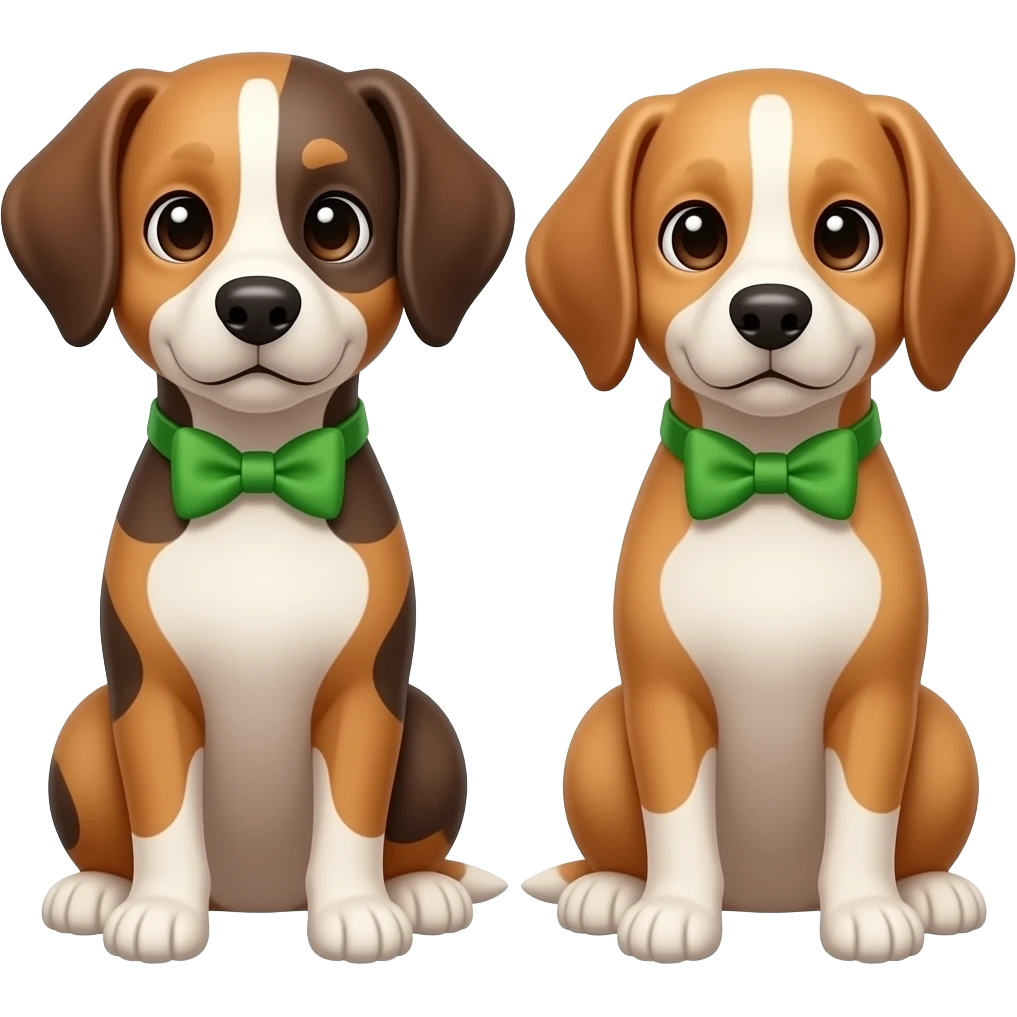 Dogs with Green Bowties emoji
