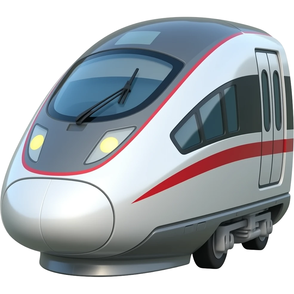 3d lowpoly bullet train emoji