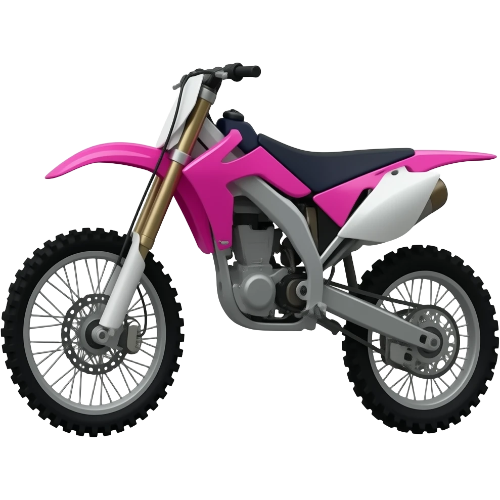 Pink dirtbike emoji