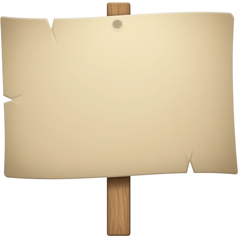 Blank Protest sign (with no hand) emoji