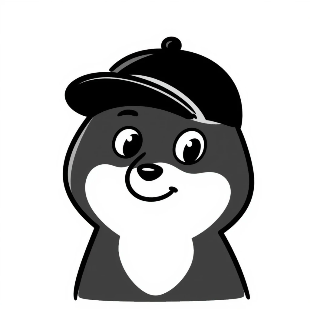 Shiba Inu in a black cap emoji