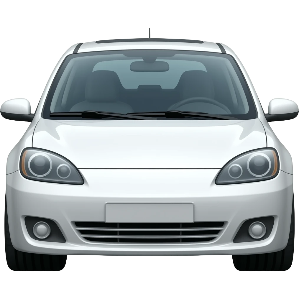 White car facing right emoji