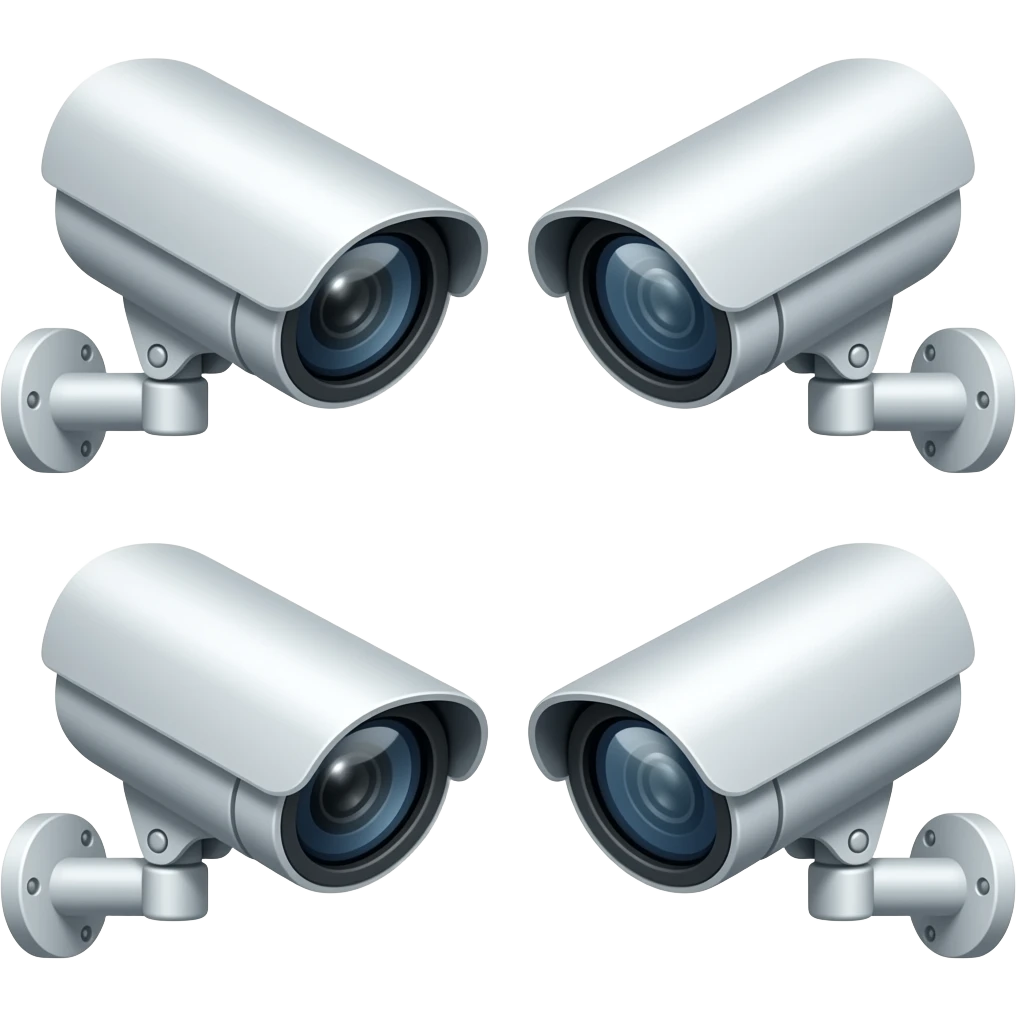 4 Multi direction CCTV cameras emoji