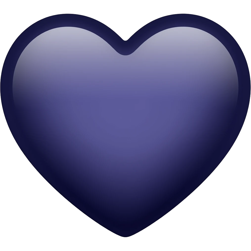 A dark bluish purple heart emoji