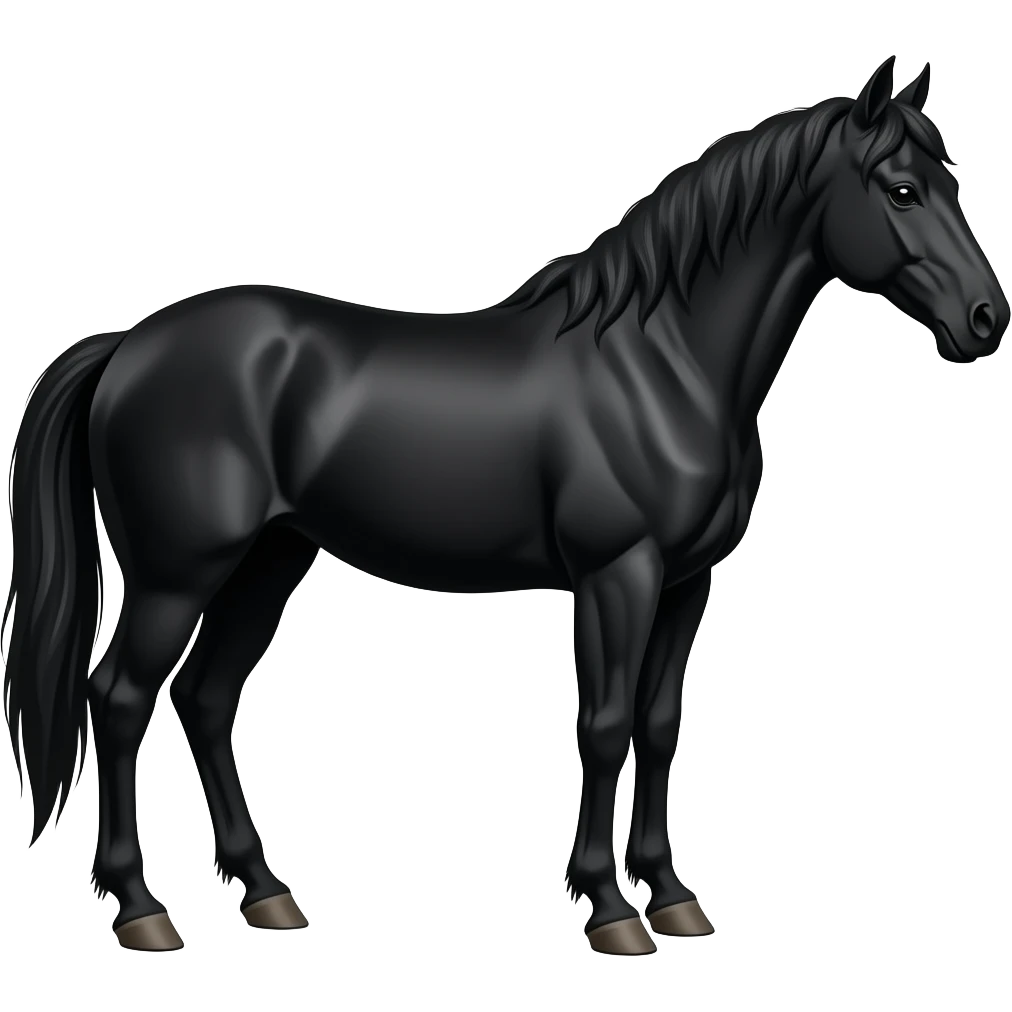 Create black horse emoji emoji