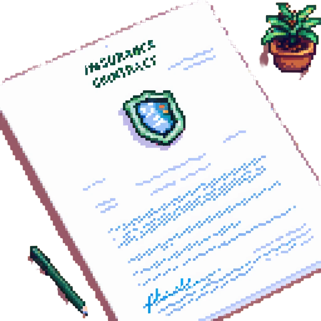life insurance contract with a signature emoji