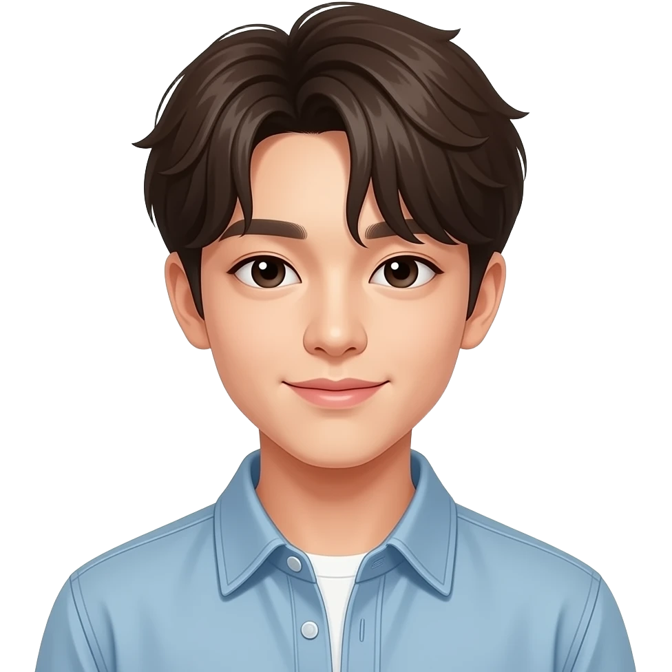 kpop man with bangs emoji