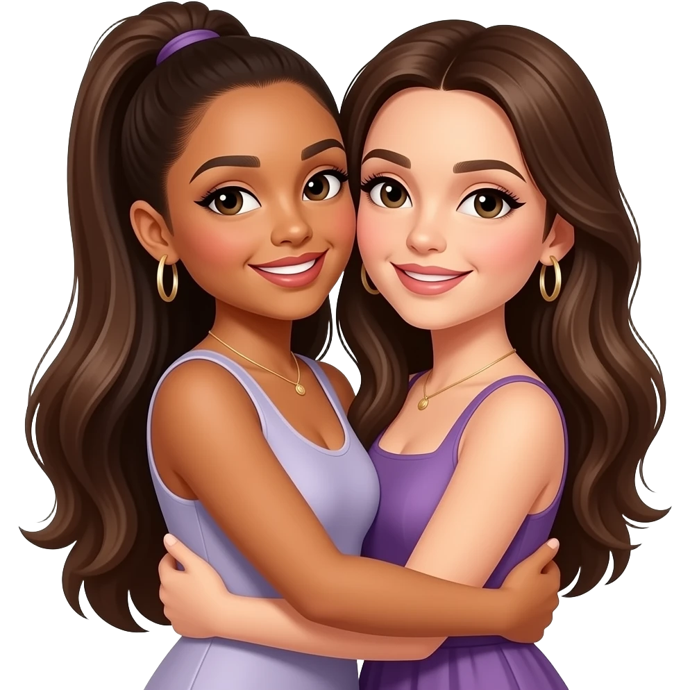 ariana grande hugging naomi scott emoji