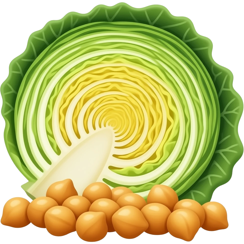 כרוב אפוי עם חומוסים emoji