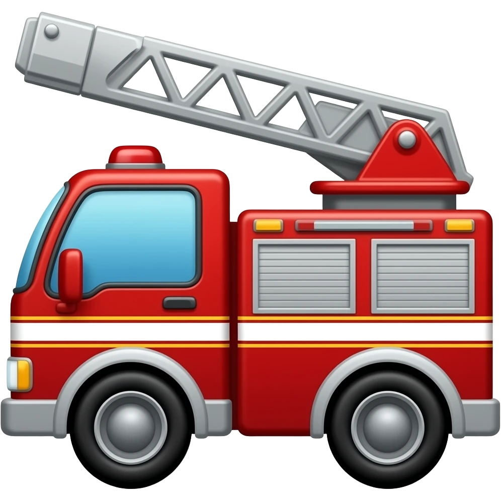 Baby fire truck emoji