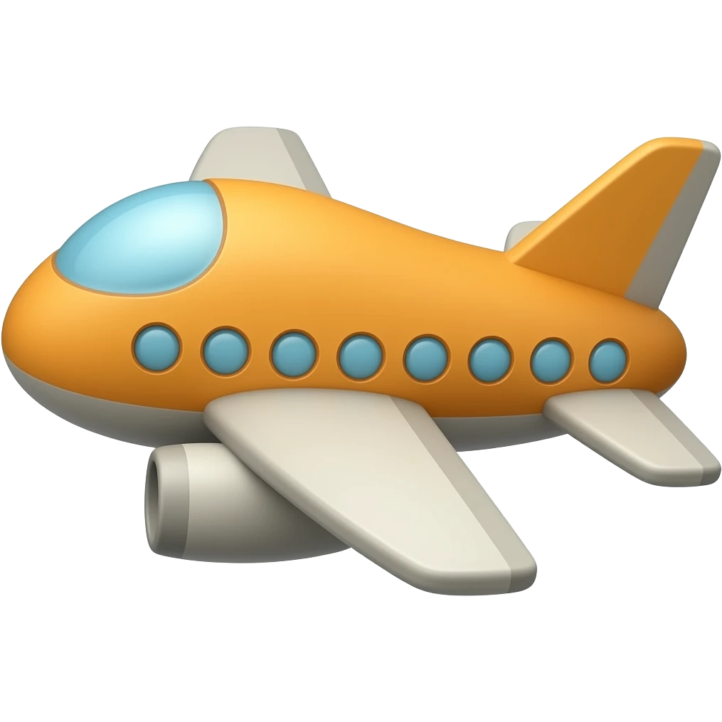 Cute plane emoji