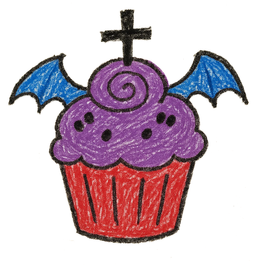 gothic cupcake emoji
