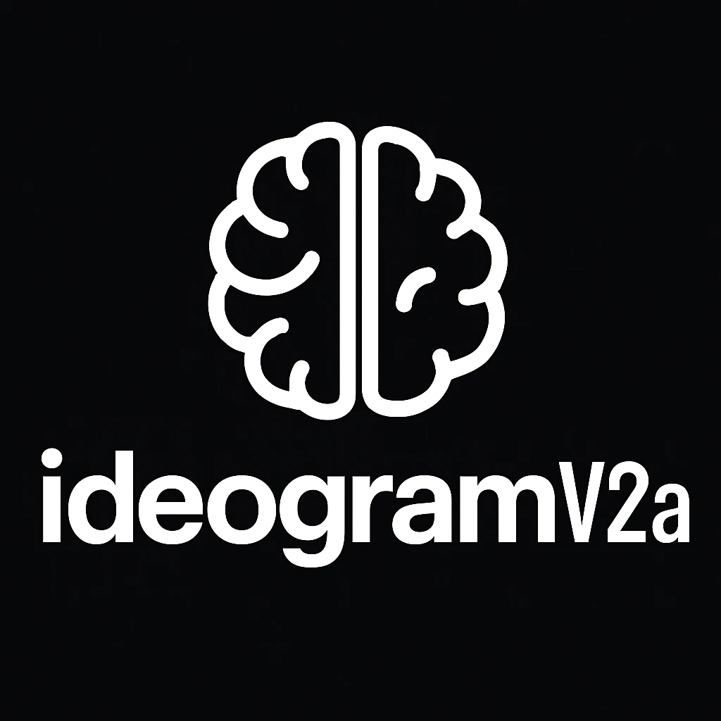 recreate this logo with text of "ideogram V2a", MAKE IT FIT IN SQAURE  emoji
