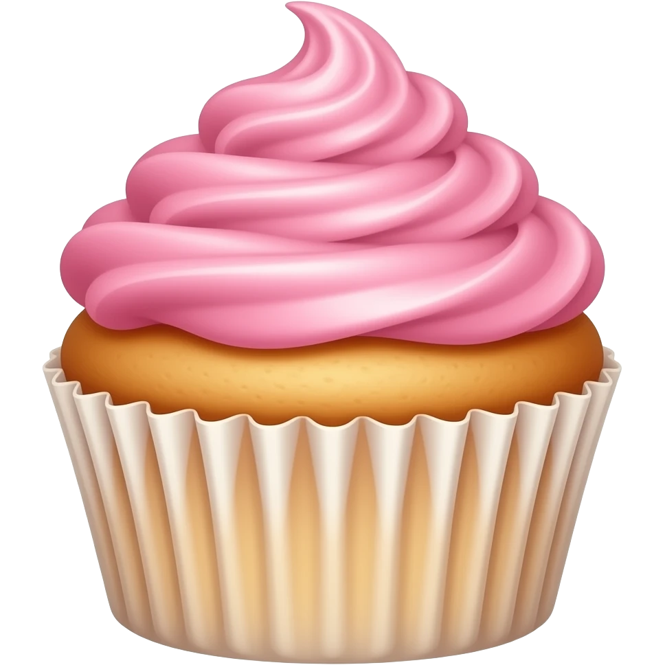 Cupcake with pink icing emoji