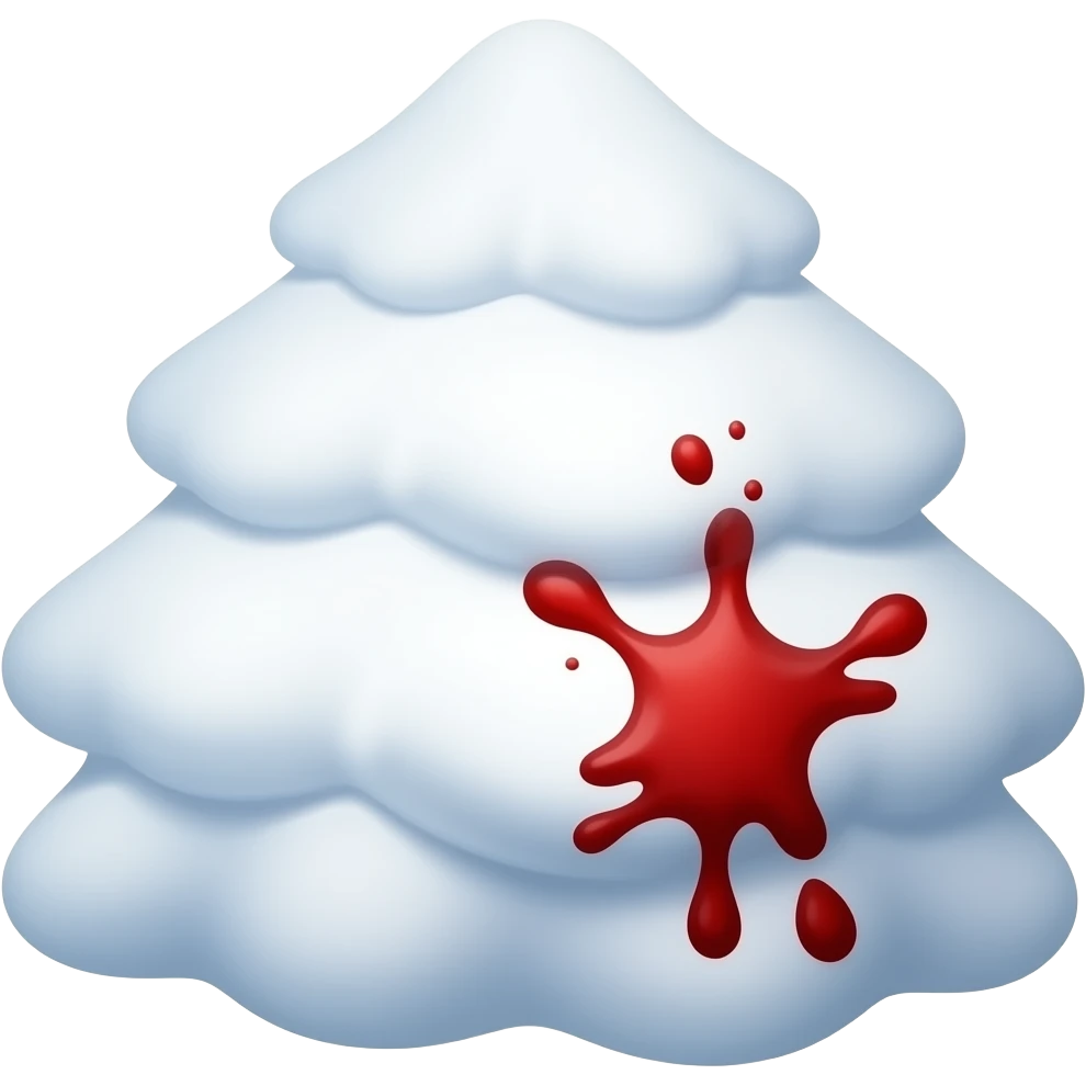 Snow and blood emoji