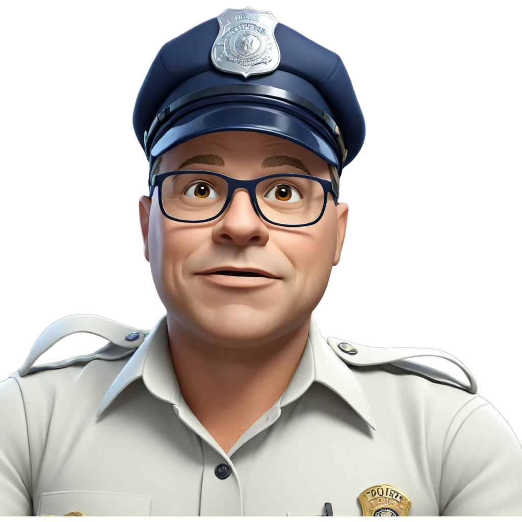 police officer portrait in hat emoji