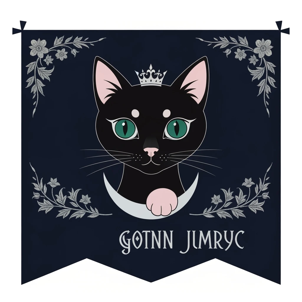 goth banner, cute, expressive, minimal, variation 1 emoji