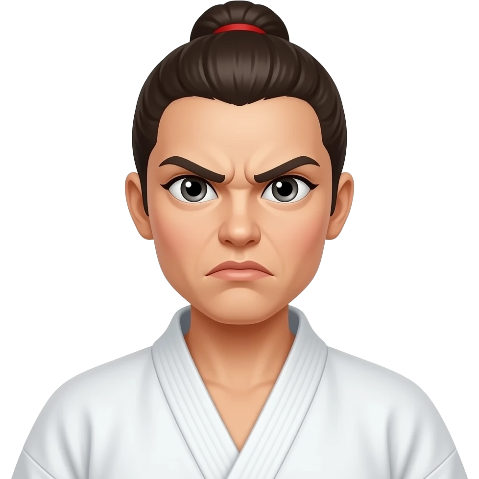 angry karate women front facing mid size emoji