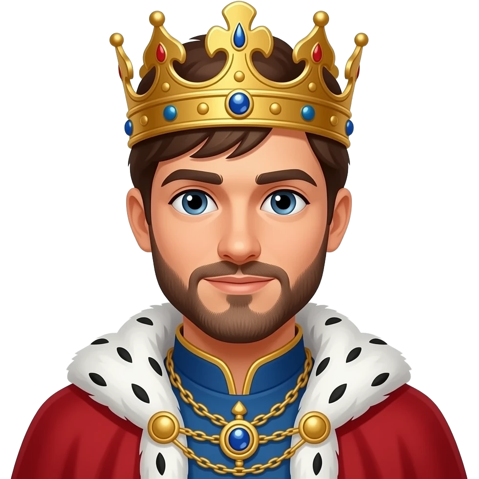 Handsome young King emoji emoji