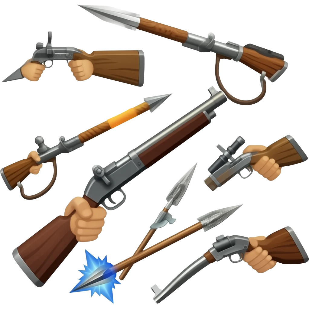 A rifle that shoots spears emoji