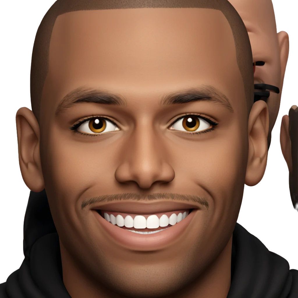 bald male smiling portrait emoji