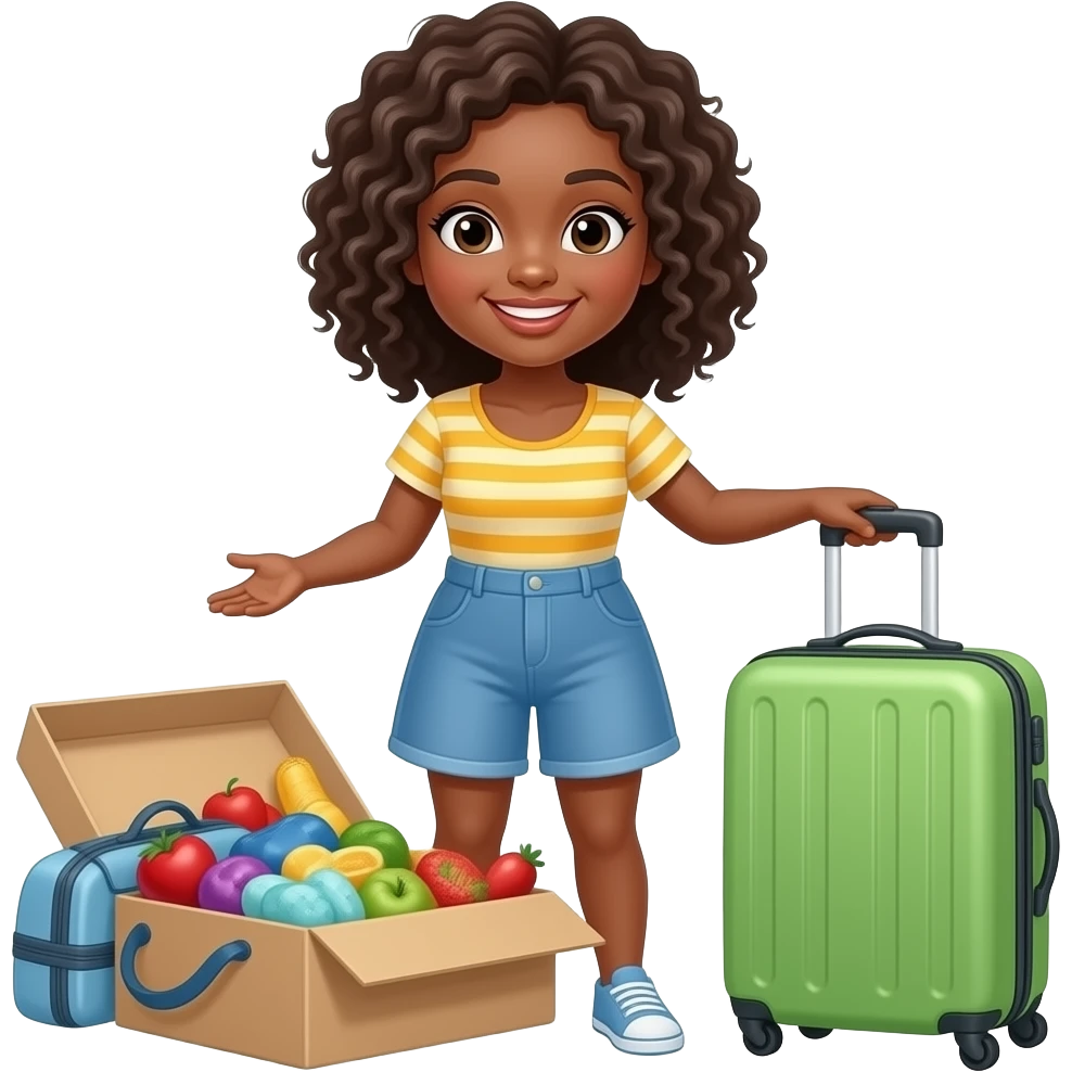 A woman 👩🏼 Packing for holiday emoji